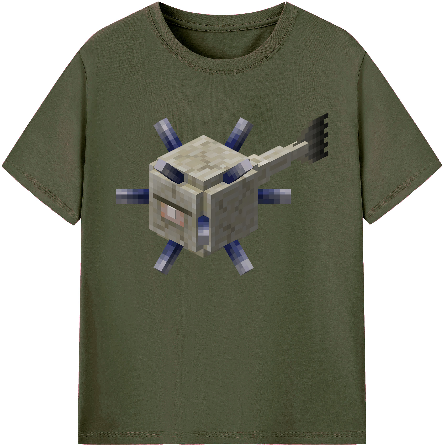 （画像用） マインクラフト ブロックの世界 Minecraft MC Block world 綿100％ メンズ半袖Tシャツ｜肌触りやわらか＆通気性
